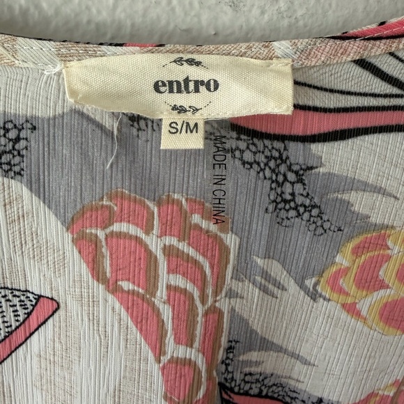 Entro Boho Festival Floral Kimono with Fringe Detail Women’s Small Medium Large - Picture 3 of 8